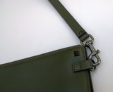 Valentino Garavani Men's Rockstud Clutch Bag in Army Green with Wrist Strap Pouch New