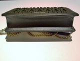 Miu Miu Confidential Black Leather Matelassé Gold Tone Chain Bag Small