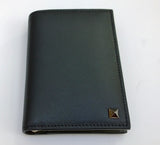 Valentino Garavani Rockstud Men's Wallet in Black and Green Leather Card Wallet Case