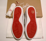 Christian Louboutin Vieirissima Perforated White Leather Sneakers Vierissima Trainers