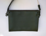 Valentino Garavani Men's Rockstud Clutch Bag in Army Green with Wrist Strap Pouch New