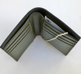 Valentino Garavani Rockstud Men's Wallet in Black and Green Leather Card Wallet Case