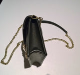Miu Miu Confidential Black Leather Matelassé Gold Tone Chain Bag Small