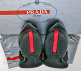 Prada Sport Black Leather Mary Jane Sneakers Flats