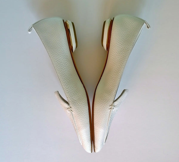 Nicholas Kirkwood Beya Loafers in White Leather Flats