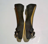 Ferragamo Black Suede Varina Bow Flats US 4.5C