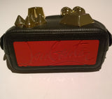 Christian Louboutin Carasky Pouch Black Leather Gold Studs Bag