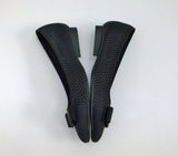 Ferragamo Viva Knit Black Bow Flats Shoes C Width