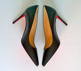 Christian Louboutin Kate 85 Black Leather Heels