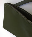 Valentino Garavani Men's Rockstud Clutch Bag in Army Green with Wrist Strap Pouch New