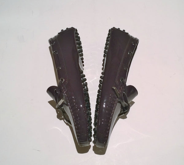 Tod's Gommino Loafers in Eggplant Patent Leather Driving Shoes Flats