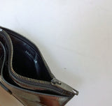 Balenciaga Black Patent Leather Card Case B Logo Croc Embossed Wallet Coin Holder