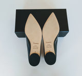 Repetto Brigitte Black Patent Pointy Toe Ballerina Flats