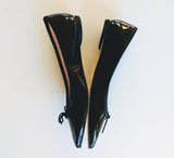 Repetto Brigitte Black Patent Pointy Toe Ballerina Flats