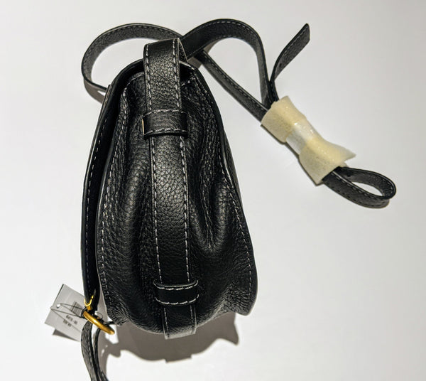 Chloé Marcie Small Black Leather Crossbody Bag new purse