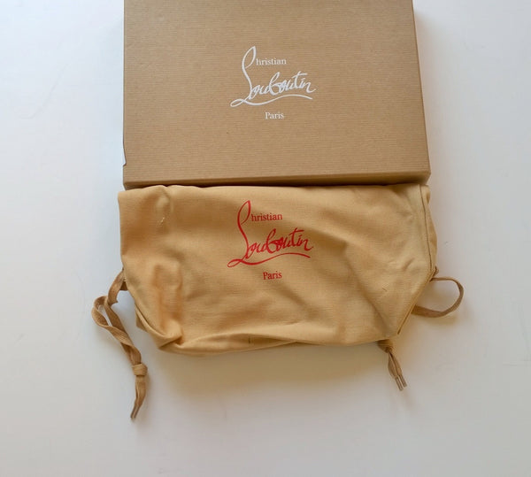 Christian Louboutin Loubicute Love Peach Leather Pouch with Charms