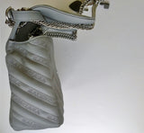 Balenciaga BB Grey Leather Paris Charm Bracelet Bag