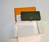 Hermès Bearn Wallet Black Leather Soufflet Veau Epsom Noir Purse Bi-fold New Portefeuille