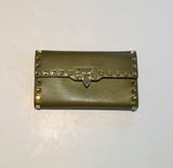 Valentino Moss Taupe Rockstud Clutch Wallet Discount Purse