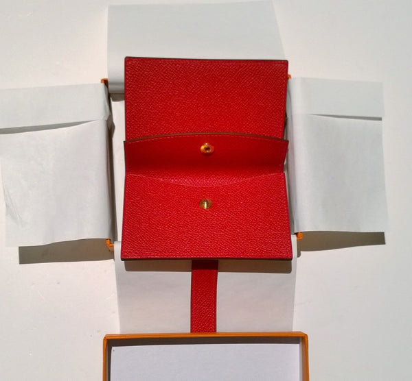 Hermès  Bearn Mini Wallet in Casaque Red Epsom Calfskin