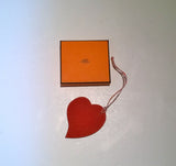 Hermès Petit H Leather Heart Charm with Silk Cord Bag Charm Large