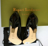 Rupert Sanderson New Pierre Black Patent Leather Heels