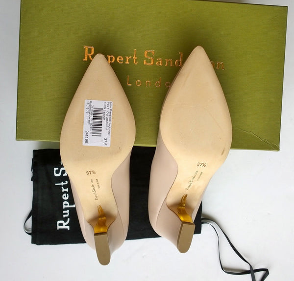 Rupert Sanderson New Pierre Nude Leather Heels
