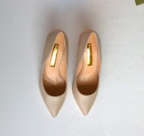 Rupert Sanderson New Pierre Nude Leather Heels