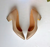 Rupert Sanderson New Pierre Nude Leather Heels