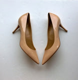 Ferragamo Susie 70 Beige Nude Patent Pumps Heels