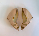 Rupert Sanderson Nude Patent Wedge Peggy Vernice Rose