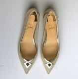 Christian Louboutin Neoflat Dentelle Resille Gold Mesh