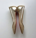 Christian Louboutin Neoflat Dentelle Resille Gold Mesh
