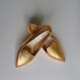Nicholas Kirkwood Rose Gold Leather Beya Loafer Flat Shoes