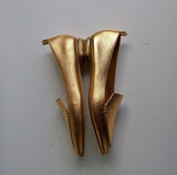 Nicholas Kirkwood Rose Gold Leather Beya Loafer Flat Shoes