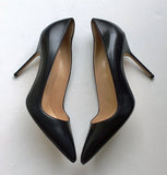 Manolo Blahnik Black Leather BB Heels 105