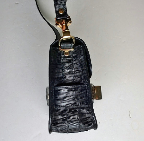 Proenza Schouler PS 11 Tiny Bag in Black Linosa Leather