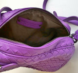 Bottega Veneta Purple Woven Leather Crossbody Bag handbag