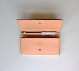 Christian Louboutin Macaron Flap Wallet clutch purse Poudre Pink Silver wrist strap bag Panettone