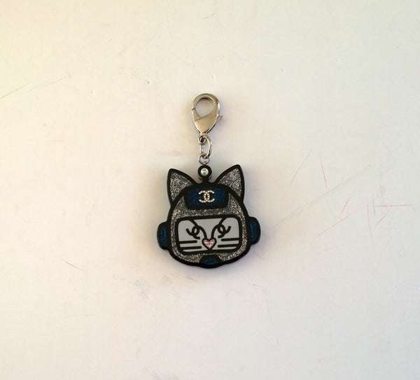 Chanel Choupette Glitter Key Ring Bag Charm