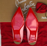 Christian Louboutin Spikyshell Pink Leather Flats shoes sale