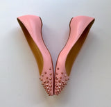 Christian Louboutin Spikyshell Pink Leather Flats shoes sale
