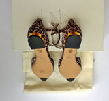 Charlotte Olympia Mid Century Kitty in Leopard D'orsay Flats New