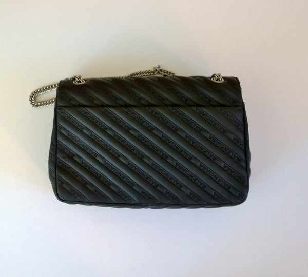 Balenciaga BB Lock Round Large Black Leather Embroidery Medium Bag