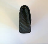 Balenciaga BB Lock Round Large Black Leather Embroidery Medium Bag