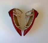 Valentino Garavani Dark Red Patent Flats sale pumps burgundy rubino shoes