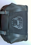Christian Louboutin Bagdamon Black Leather Bowling Bag Red Soles new