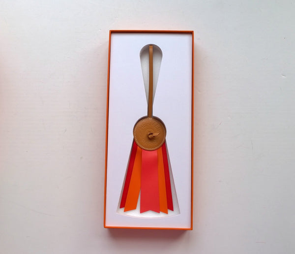 Hermès Paddock Flot Ribbon Charm Large naturel sable rose jaipur handbag tassle