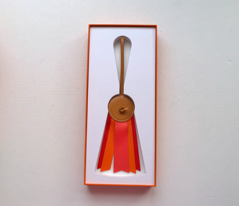 Hermès Paddock Flot Ribbon Charm Large naturel sable rose jaipur handbag tassle
