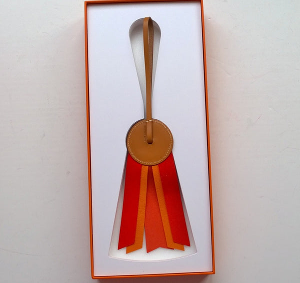 Hermès Paddock Flot Ribbon Charm Large naturel sable rose jaipur handbag tassle